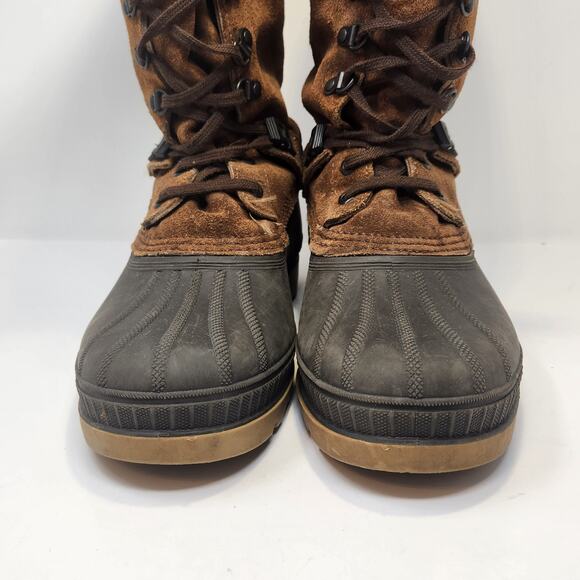 Sorel Cabelas Brown Suede Rubber Winter Snow Duck Boots Men Size 10 Insulated - Picture 4 of 11
